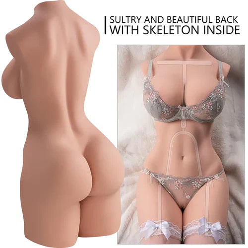 Półsztuczna lalka erotyczna Sienna – Tors silikonowy Curvy z biustem XXL (19,2 kg)