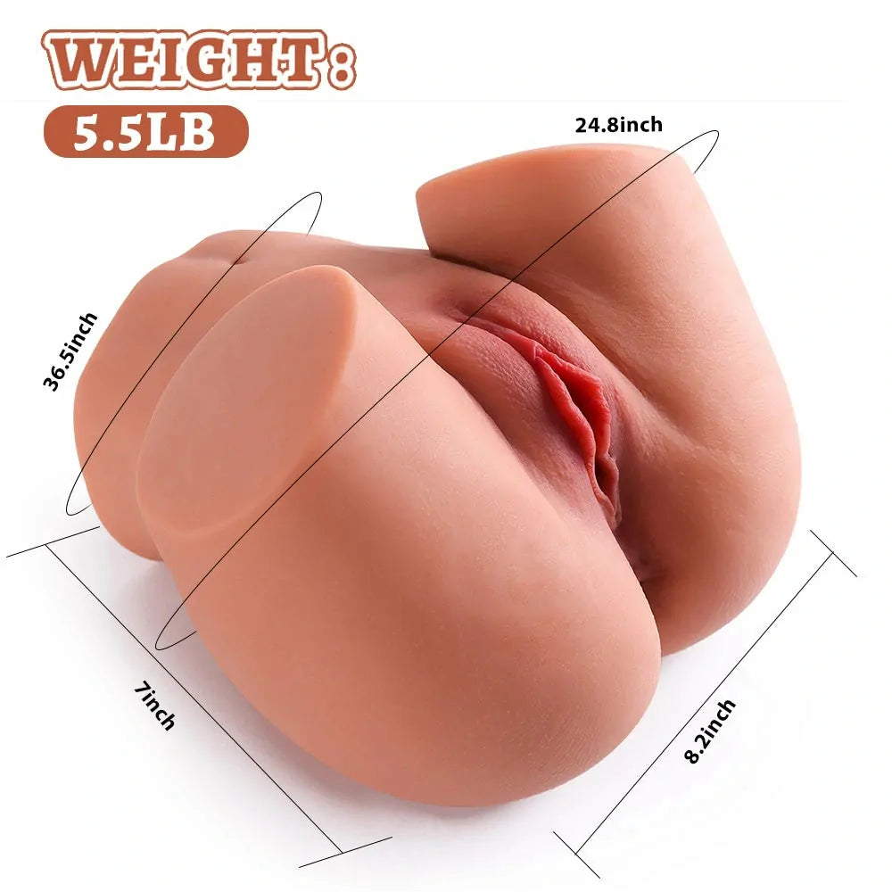 Kompaktowa pupa erotyczna Tracey Real-Skin z detaliczną fakturą (2,5 kg)