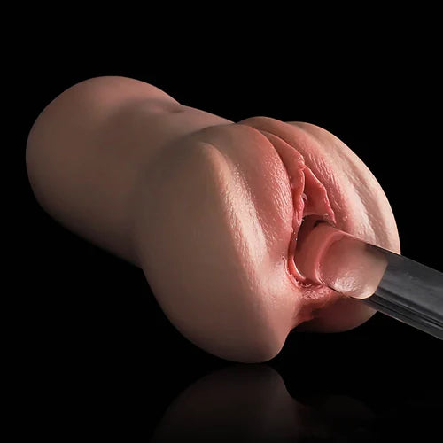 PUX07-Flesh: Platina Siliconen Vulva-Replica met Interne Kamers (1,0 kg)